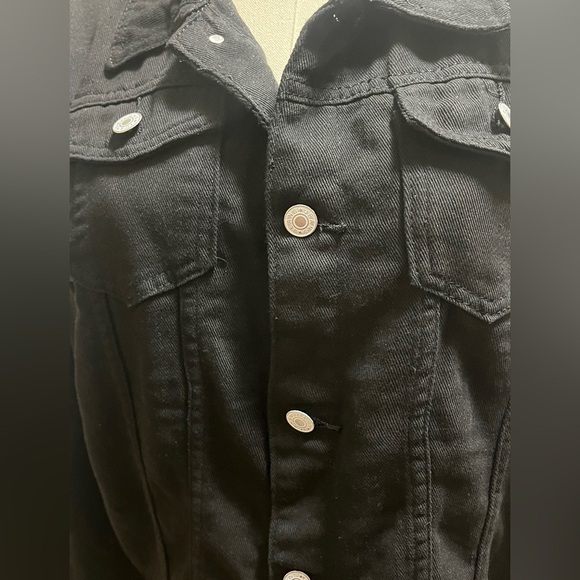 Women’s black denim jean jacket sz XL - Picture 9 of 15